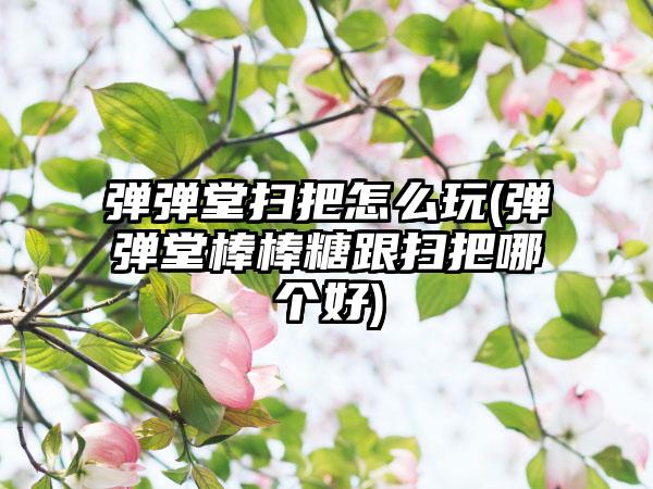 弹弹堂扫把怎么玩(弹弹堂棒棒糖跟扫把哪个好)